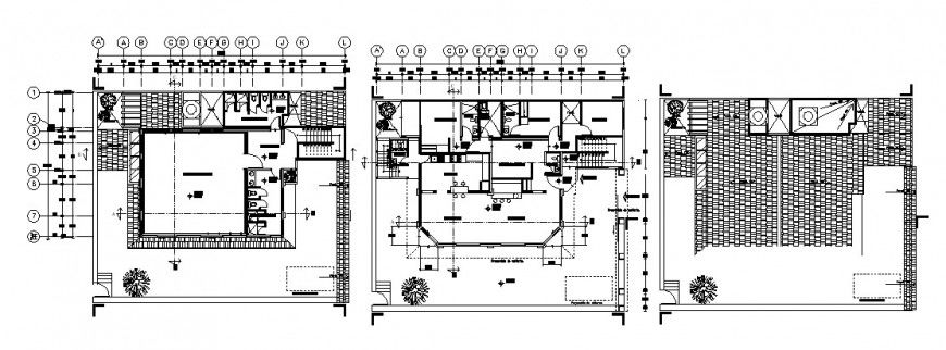 Multi-familiar house building floor plan layout cad drawing details dwg file