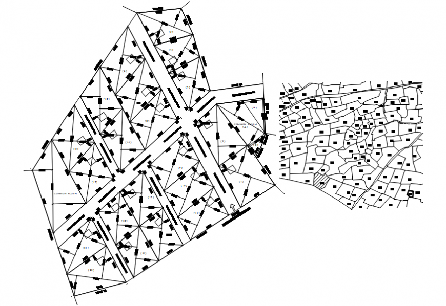 Multi-familiar residential flats site plan cad drawing details dwg file