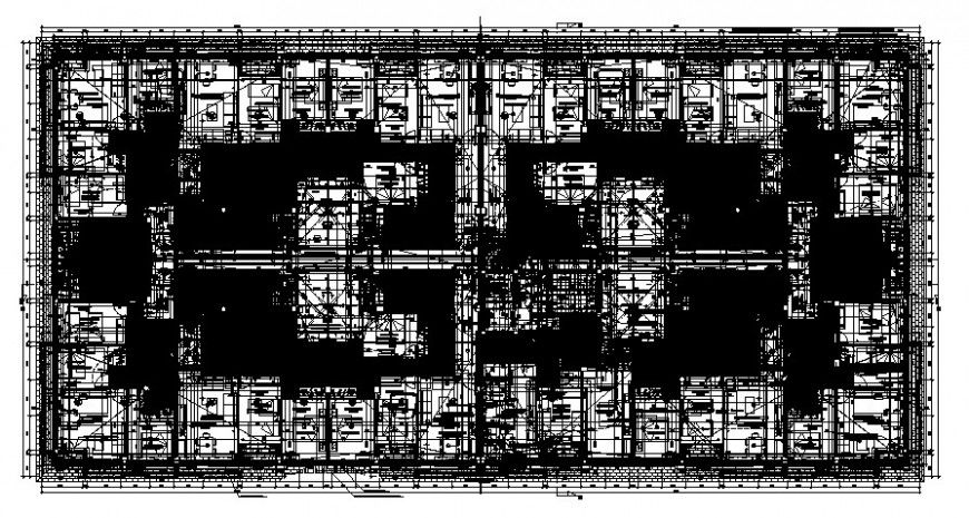Multi-family housing details building work plan autocad file