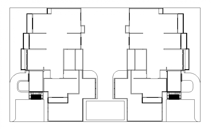 Multi-level apartment cad drawing details dwg file