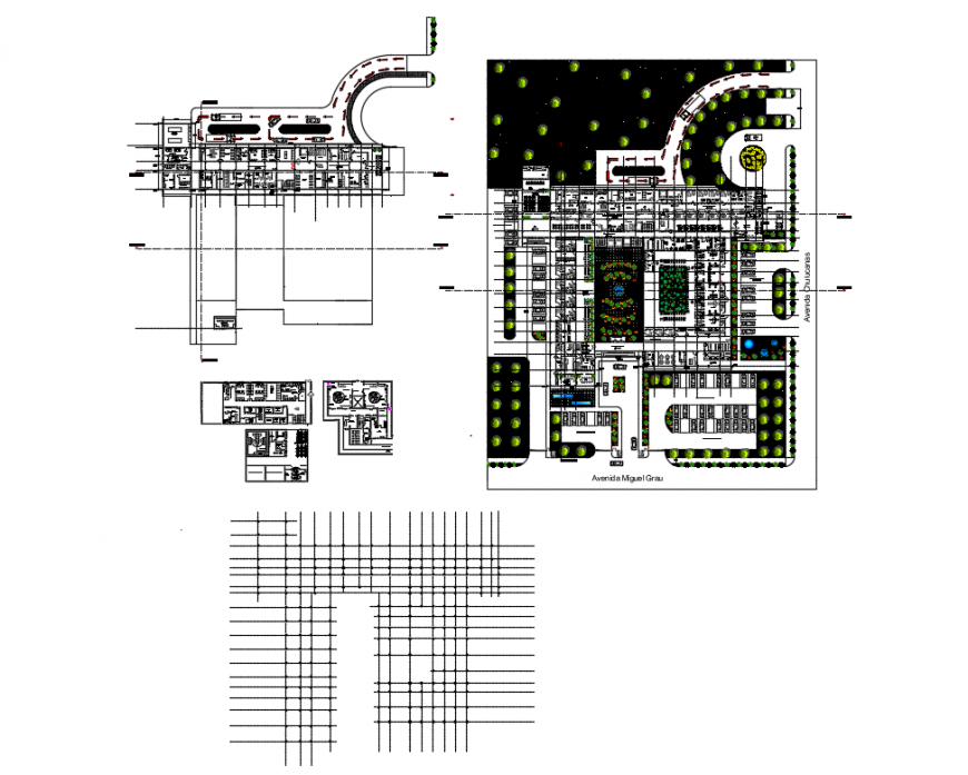 Multi-specialty hospital general layout plan cad drawing details dwg file