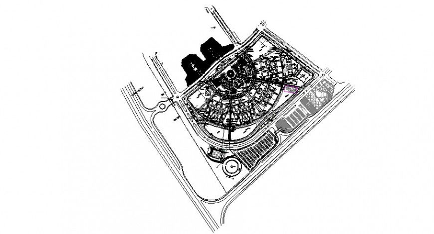 Multi-story and multi-family apartment building distribution plan details dwg file