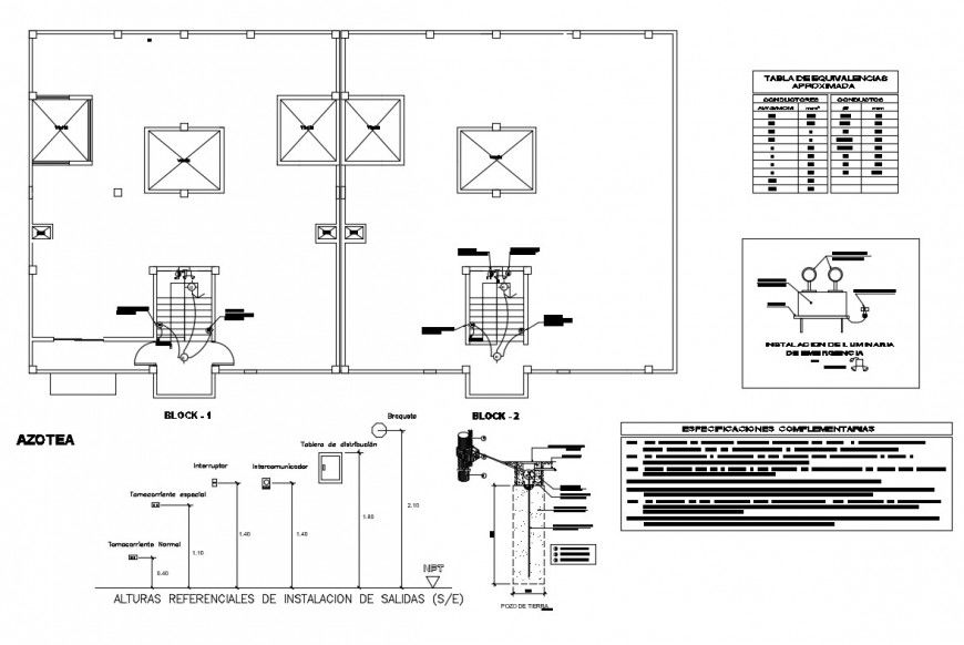 Multi-story house floors framing plan details of block 1 and 2 dwg file