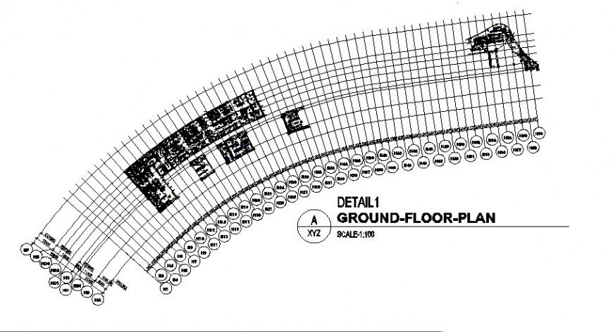 Multi-story luxuries hotel ground floor plan cad drawing details dwg file