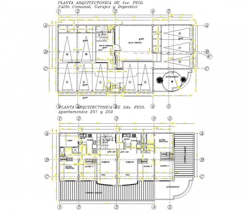 Multi family housing plan layout file