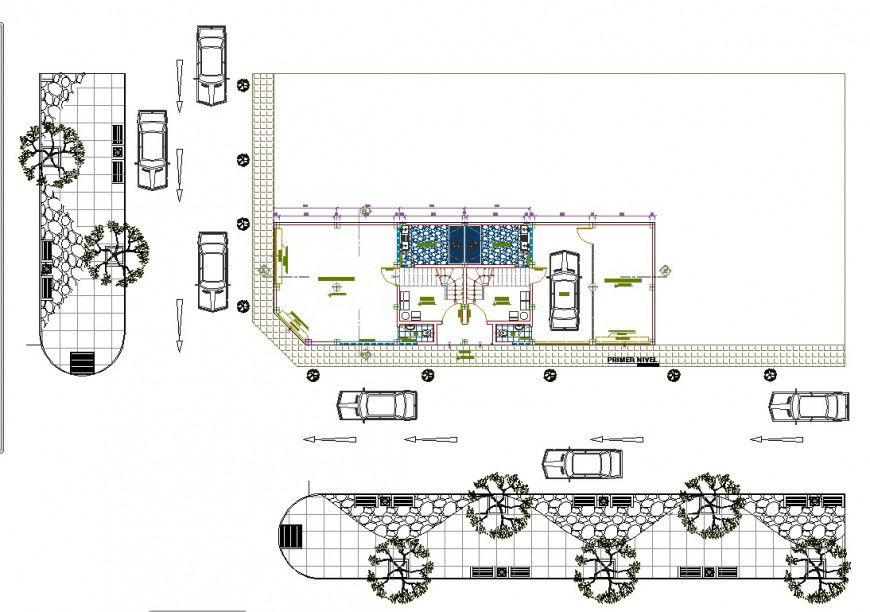 Multi family housing planning autocad file