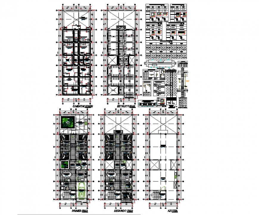 Multi family housing remodeling planning autocad file