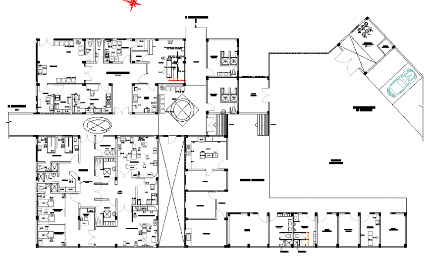 Multi specialist Hospital lay-out detail