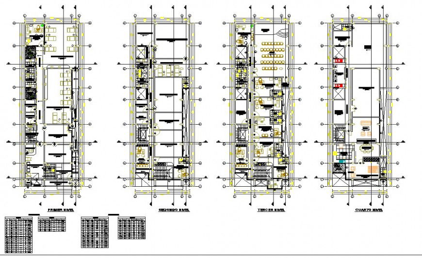 Multi storey hospital layout plan drawing in dwg AutoCAD file.