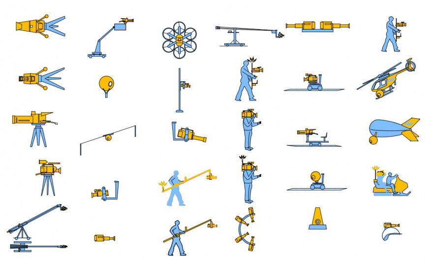 Camera and Elevation CAD Blocks with Complete DWG Drawing Details