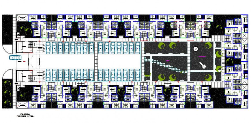 multiple apartment society cad file