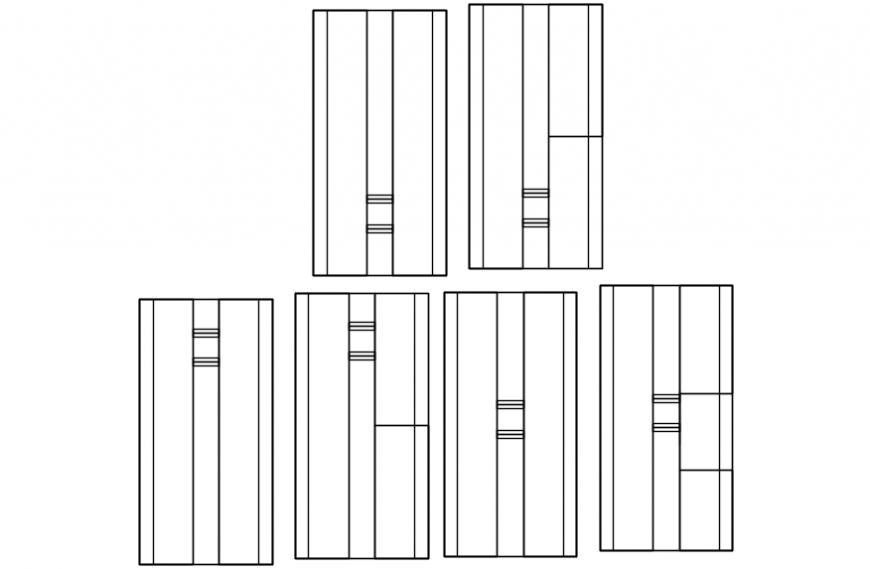 Multiple beam elevations and structure details dwg file