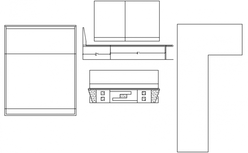 Multiple bedroom furniture blocks cad drawing details dwg file