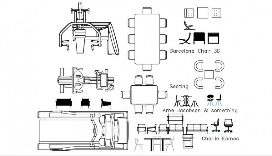Multiple cad blocks dwg file