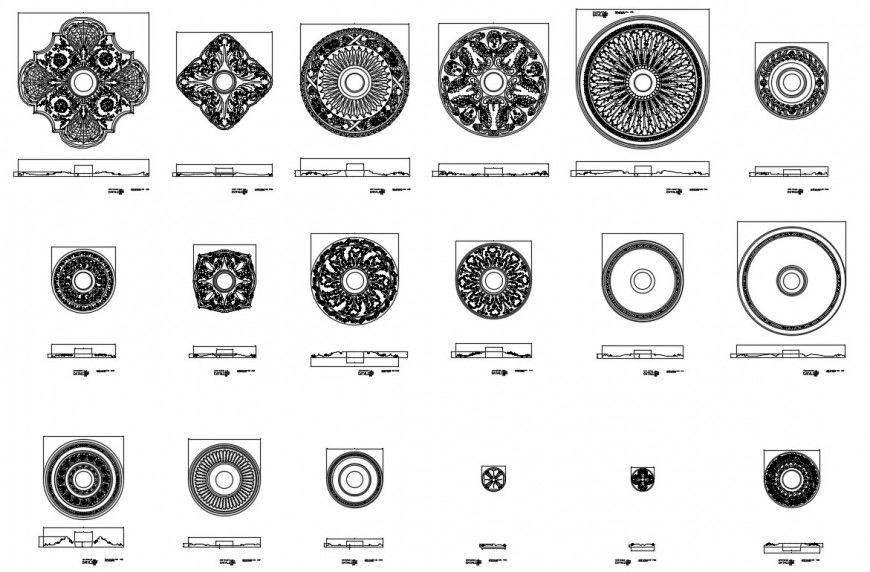 Multiple carpet elevation blocks cad drawing details dwg file