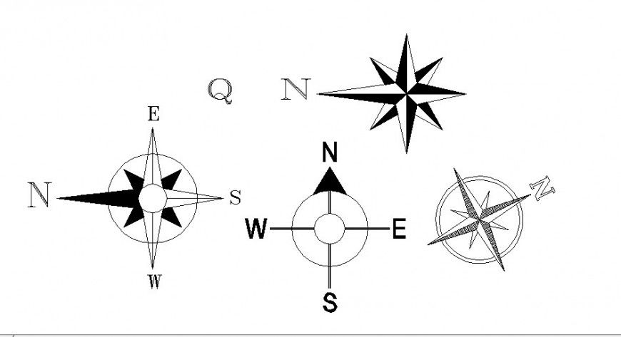 Multiple common direction blocks cad drawing details dwg file