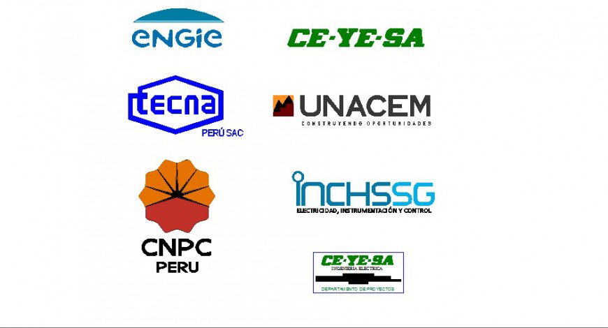 Multiple company logo symbol blocks drawing details dwg file