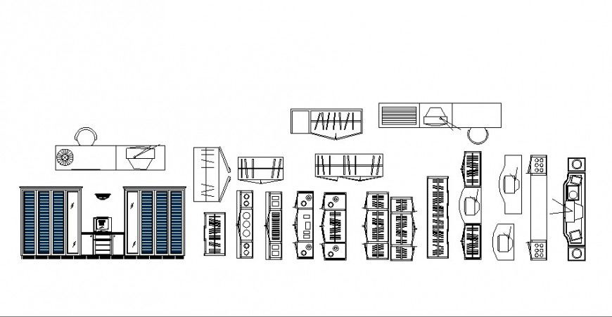 Multiple drawing tv cabinets blocks cad drawing details dwg file