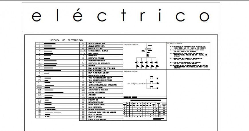 Multiple electrical legends and symbol blocks cad drawing details dwg file
