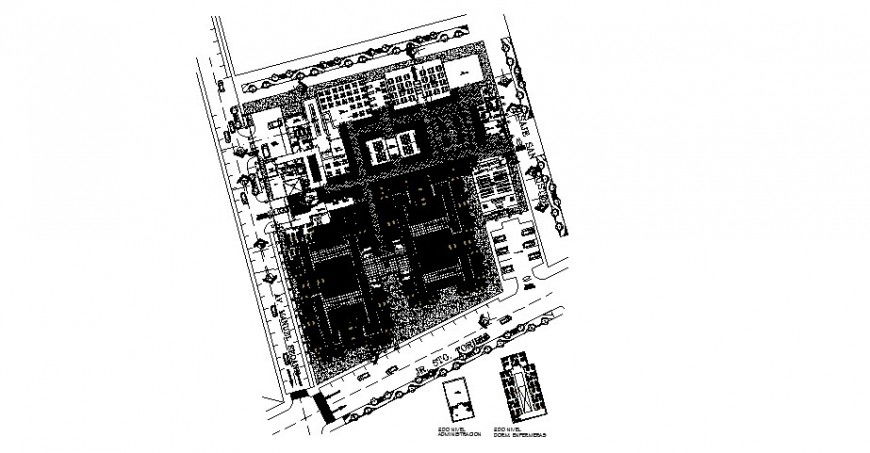 Multiple homes for third age-distribution layout plan cad drawing details dwg file