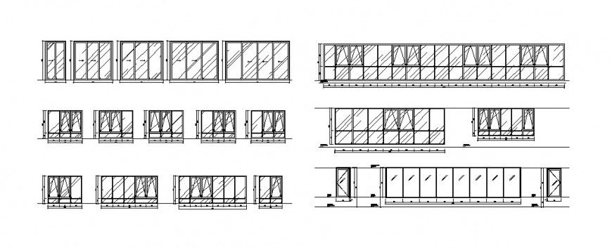 Multiple house door elevation blocks cad drawing details dwg file