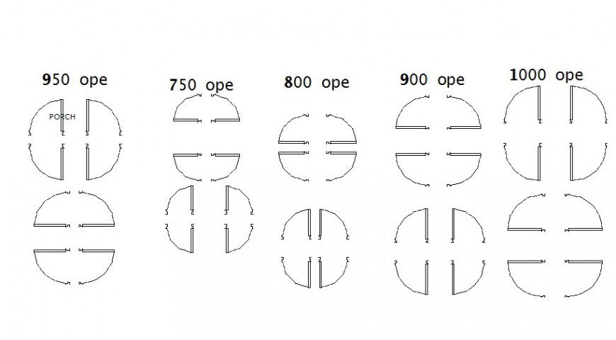 Multiple house indoor doors block cad drawing details dwg file