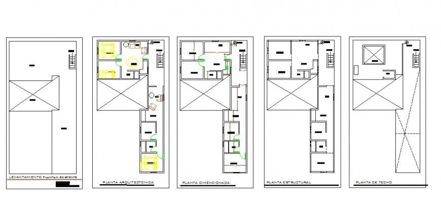 Multiple houses for apartment building layout plan cad drawing details dwg file