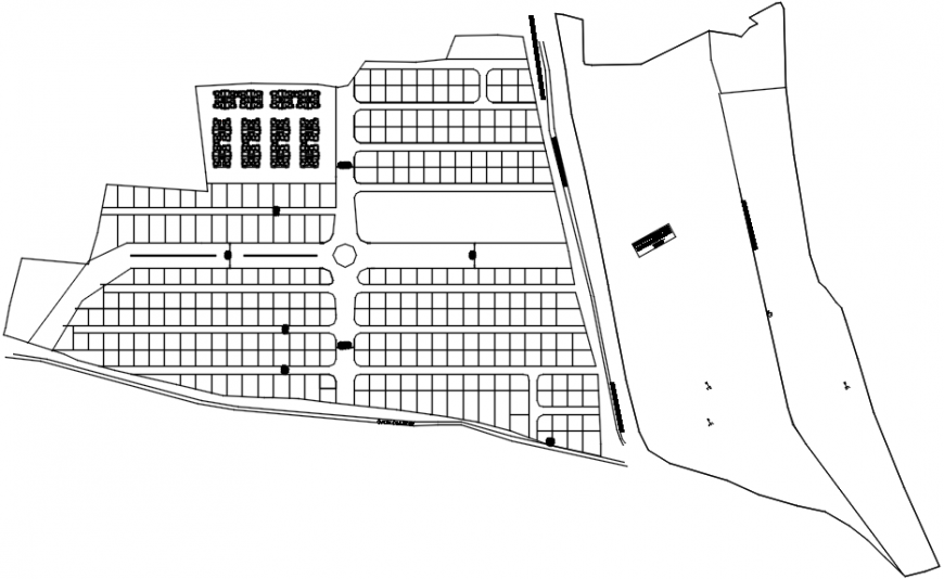 Multiple houses site plan and plotting cad drawing details dwg file