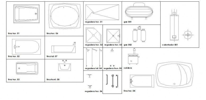 Multiple modern sink, sanitary and bathroom blocks cad drawing details dwg file