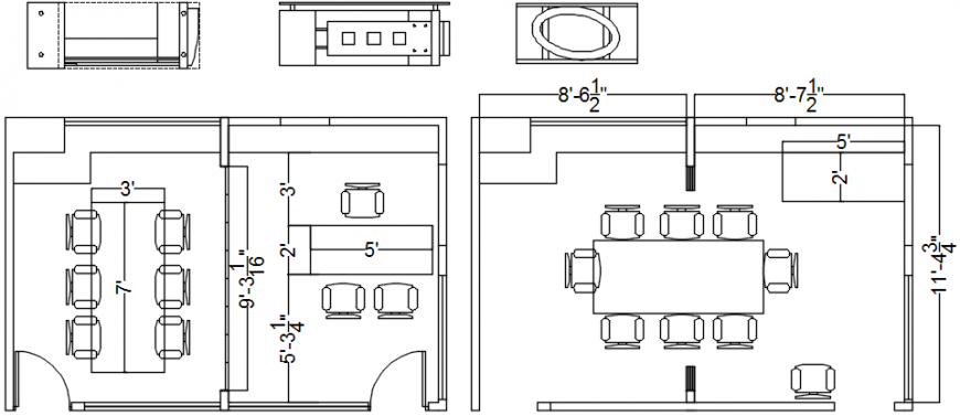 Multiple office cabin furniture cad drawing details dwg file