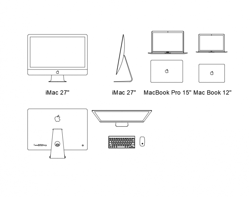 Multiple office computer blocks elevation cad drawing details dwg file