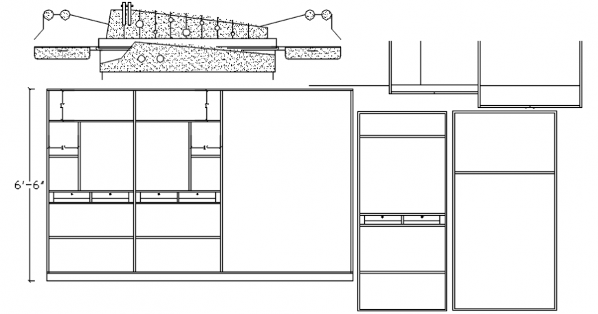 Multiple office furniture elevations and blocks cad drawing details dwg file