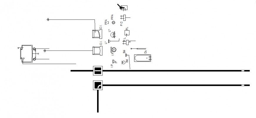 Multiple sanitary blocks and symbols cad drawing details dwg file