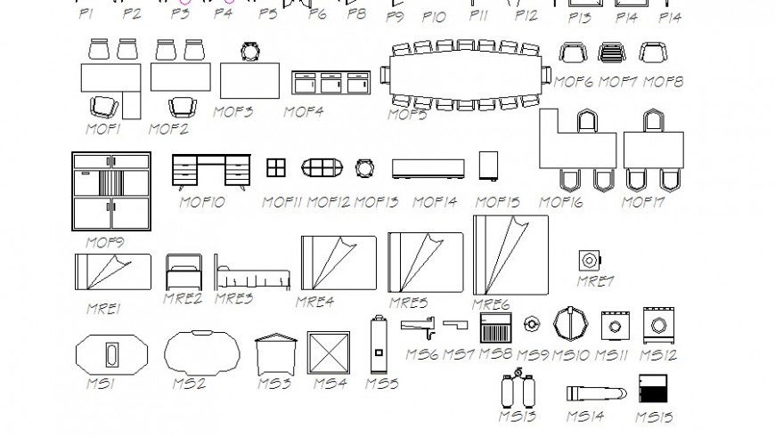 Multiple sofa-sets, beds etc hotel furniture blocks cad drawing details dwg file