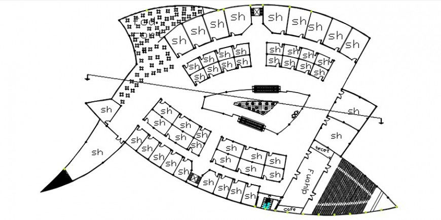 Multiple toilets layout plan and location cad drawing details dwg file
