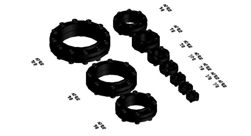 Multiple vehicle 3d tires elevation blocks cad drawing details dwg file