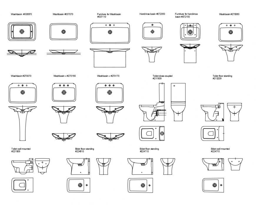 Multiple wash basin sinks cad blocks cad drawing details dwg file