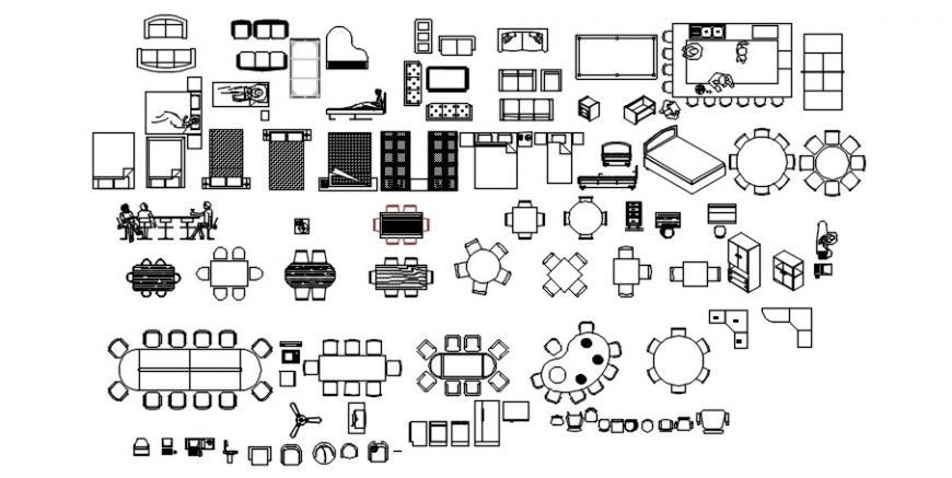 Multiple wooden hotel furniture elevation blocks drawing details dwg file