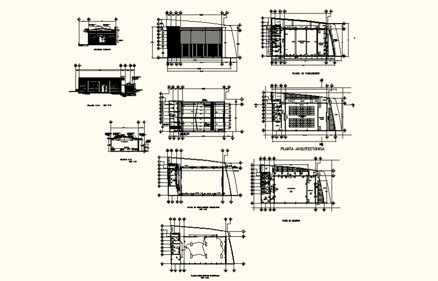 Multiplex theater building detail plan and electrical fittings 2d view dwg file