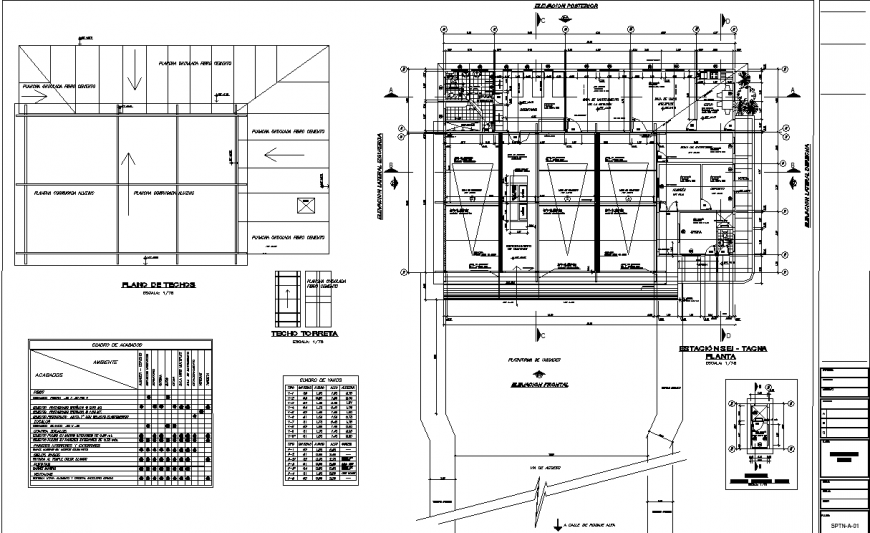 Municipal drawing of bungalow in dwg file