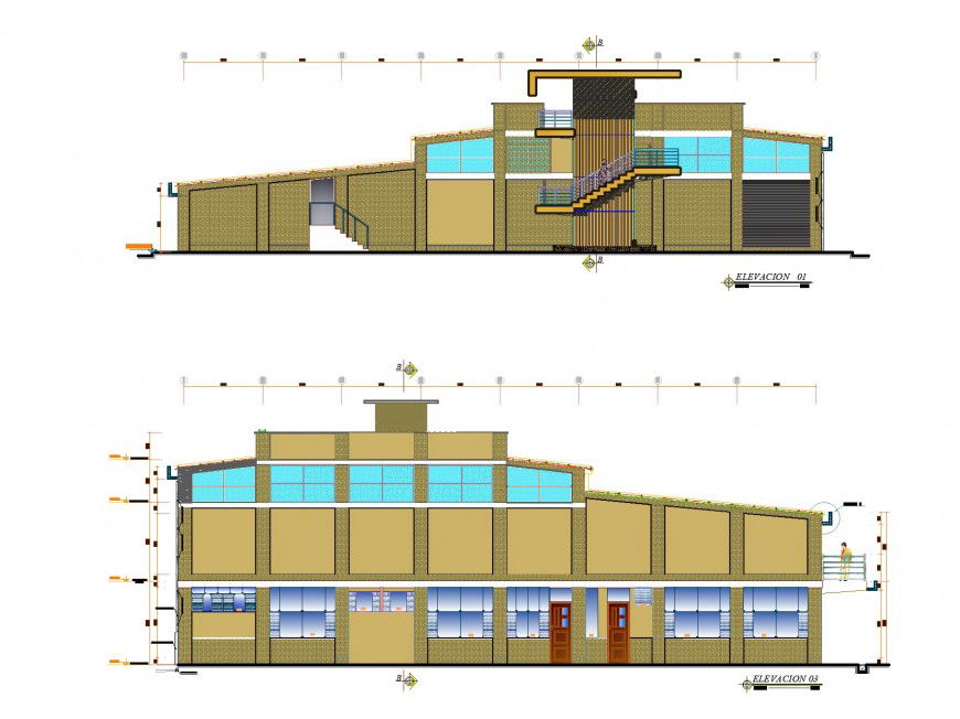 Municipal trail elevation plan dwg file