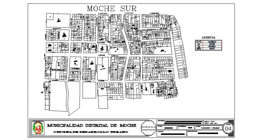 Municipal urban development plan cad drawing details dwg file