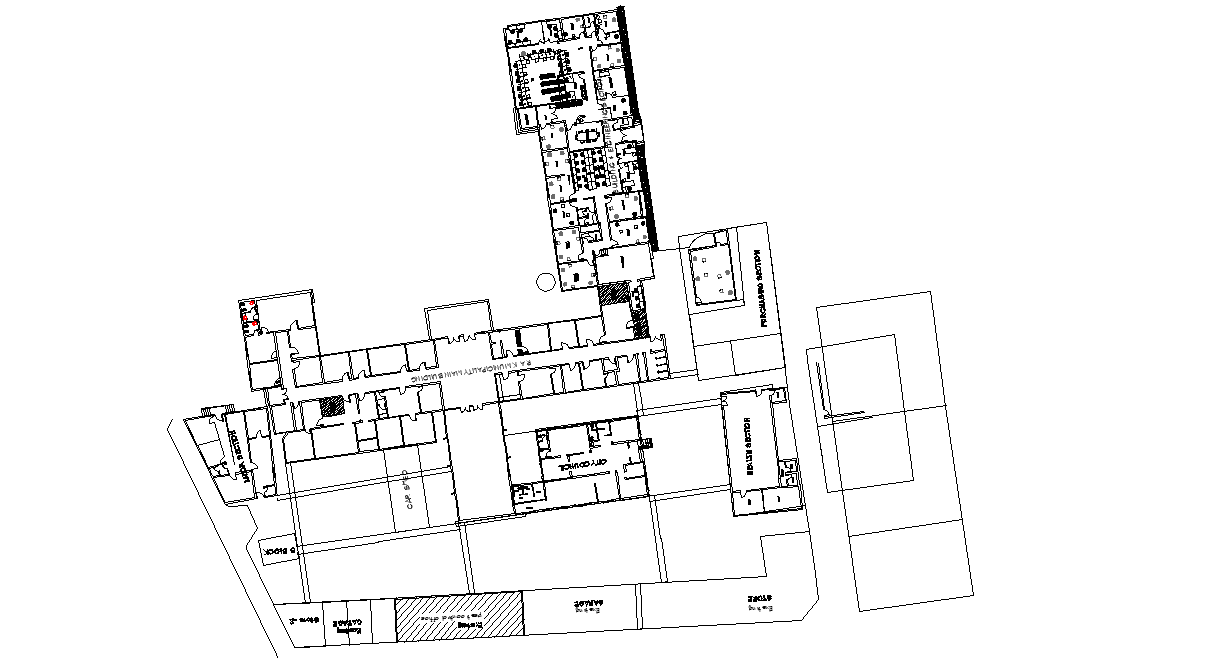 municipality office building layout plan,Download 2D DWG file