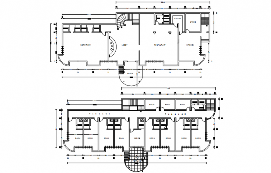 Munnar gate resort floor plan distribution drawing details dwg file