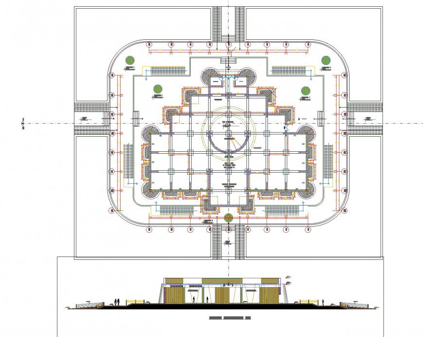 Museum plan and elevation layout file