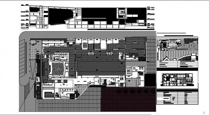 Music museum cum auditorium hall detailed architecture project dwg file