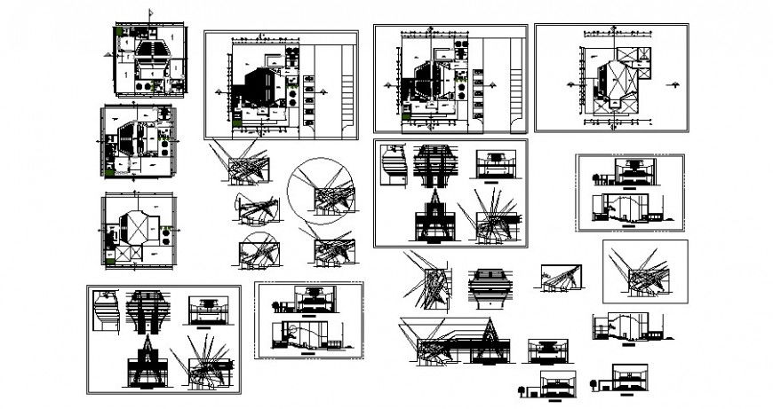 Music room detail drawing in dwg AutoCAD file.