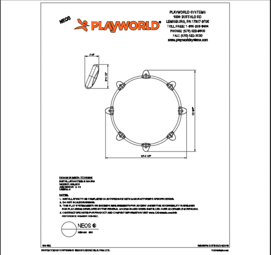 Neos play equipment details of children park cad drawing dwg file