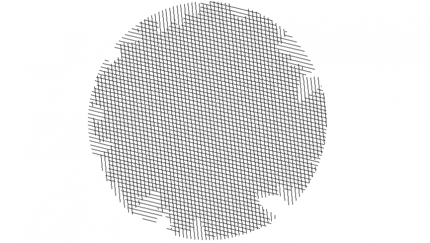 Net-shaped design in tree plan block dwg file