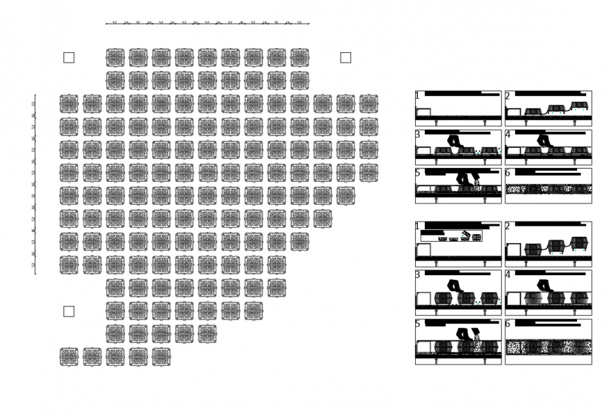 New geoplast pedestal concrete stone side walk construction details dwg file
